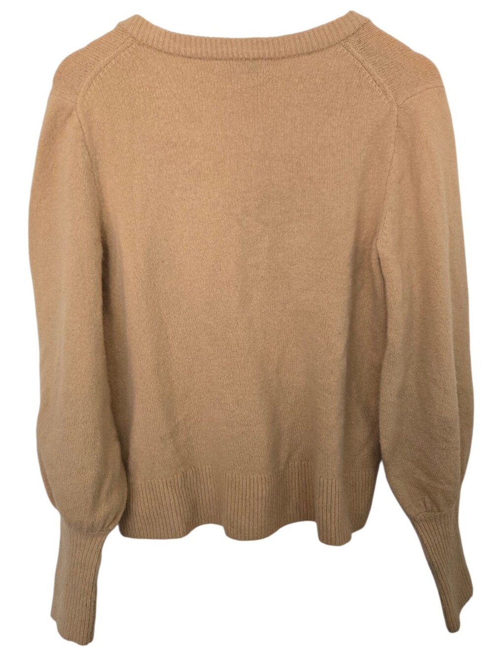 Madewell Beige Wool Blend V Neck Pullover Sweater XS Minimalist Cozy Chic - Picture 3 of 5
